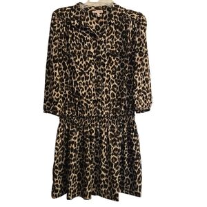 Vintage Juicy Couture Leopard Black and Brown Animal Mini Dress